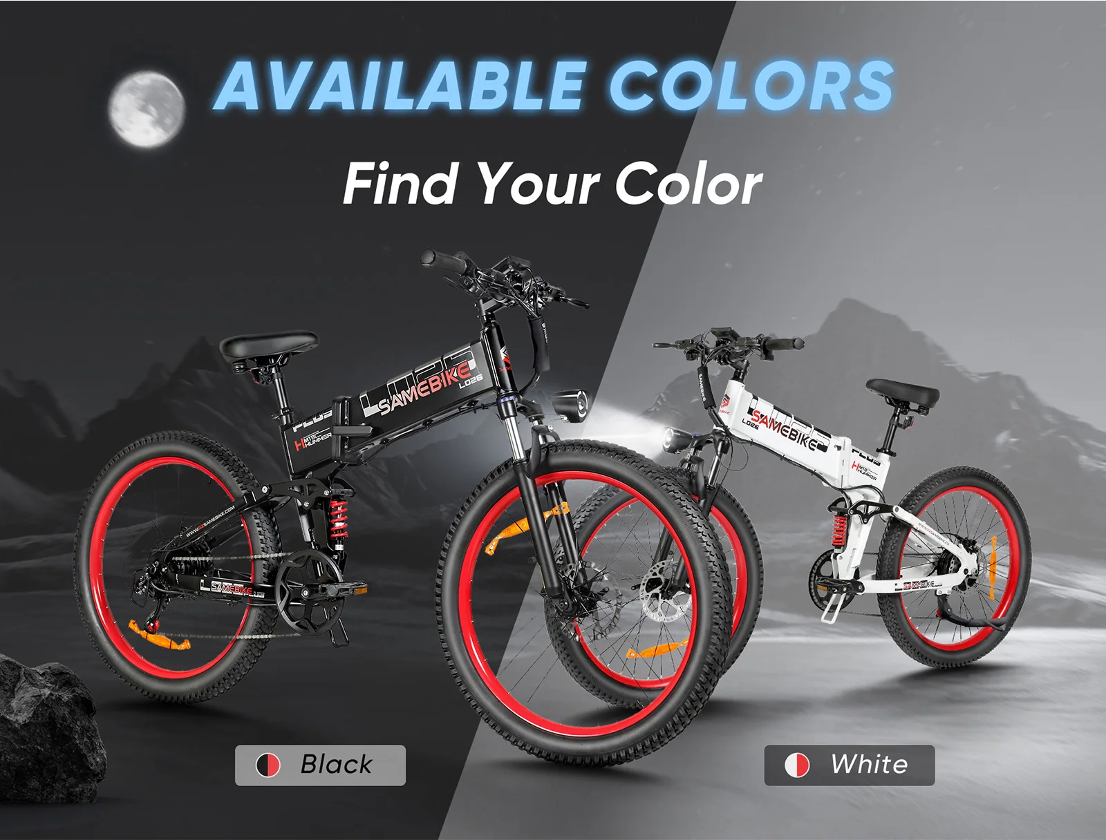 Samebike LO26Plus Elektrofahrrad 48V15Ah Lithium-Akku Motor E-Bike LCD-Display Mit USB 26-Zoll Elektrisches Schneefahrrad – Detail 3