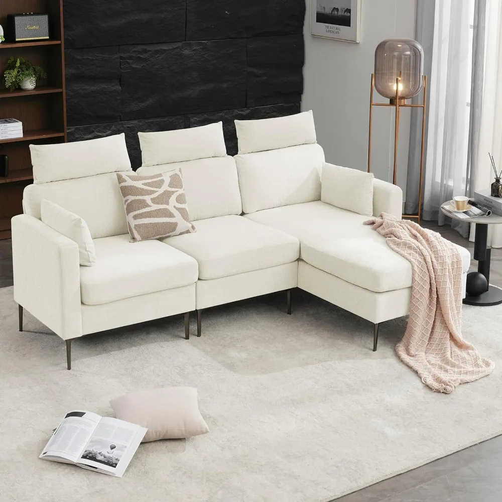 

90.6'' Oversized Convertible Sectional Couches for Living Room, 3 Seat Large Modular Sectional Sofa,High Back Modern L Shaped