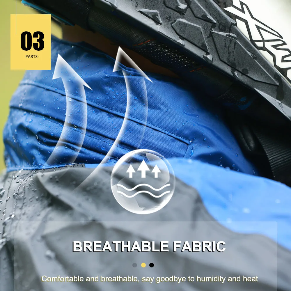 AXIO Lightweight Motorcycle Riding Raincoat Suit Men Waterproof Motocross Raincoat Breathable Quick-drying Motorbike