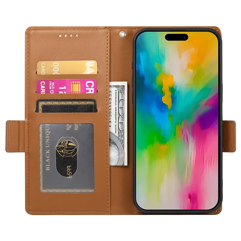 Leather Wallet Flip Phone Case - Luxury Protective Cover