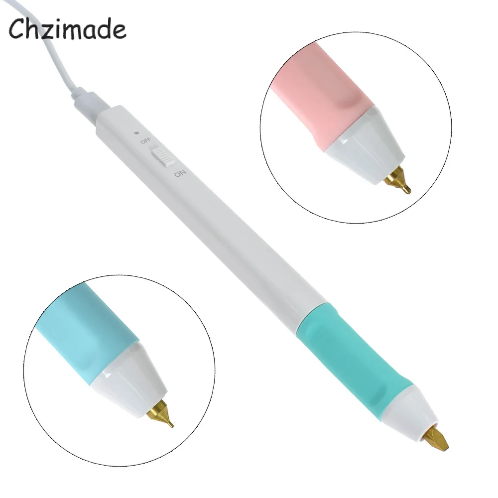 USB Heating Hot Stamping Foil Pen Set for Paper Leather Convertible Head Heat Actived Gold Foil Pen Diy Scrapbook Craft heating foil pen set