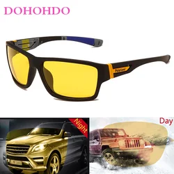 Enhanced Anti-Glare Night Vision Polarized Sunglasses with Yellow Lens and UV400 Protection (Black Night Vision)