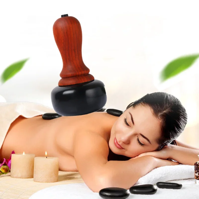 Electric Hot Stone Point Gua Sha Massager Dimagrante Corpo Viso Skin Lift Care Body Meridian Draga Muscle Neck Back Massage Stick