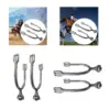 2 Pieces Horse Spur with Rotatable Gear Equestrian Accessory,Western Cowboy Spur 3