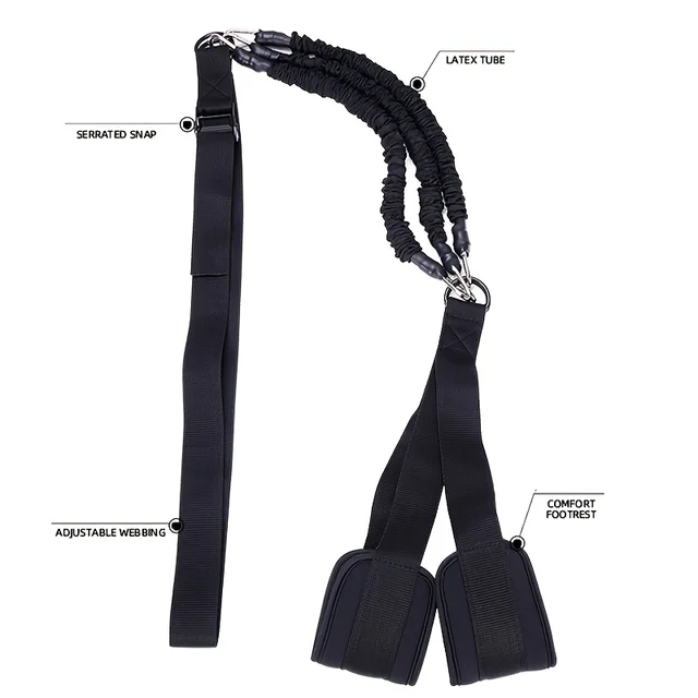 Pull Up Assistance Bands Set, Heavy Duty Resistance Band for Pull Up Bar, Adjustable Weight/Size with SBR Double Feet/Knee Rest 3