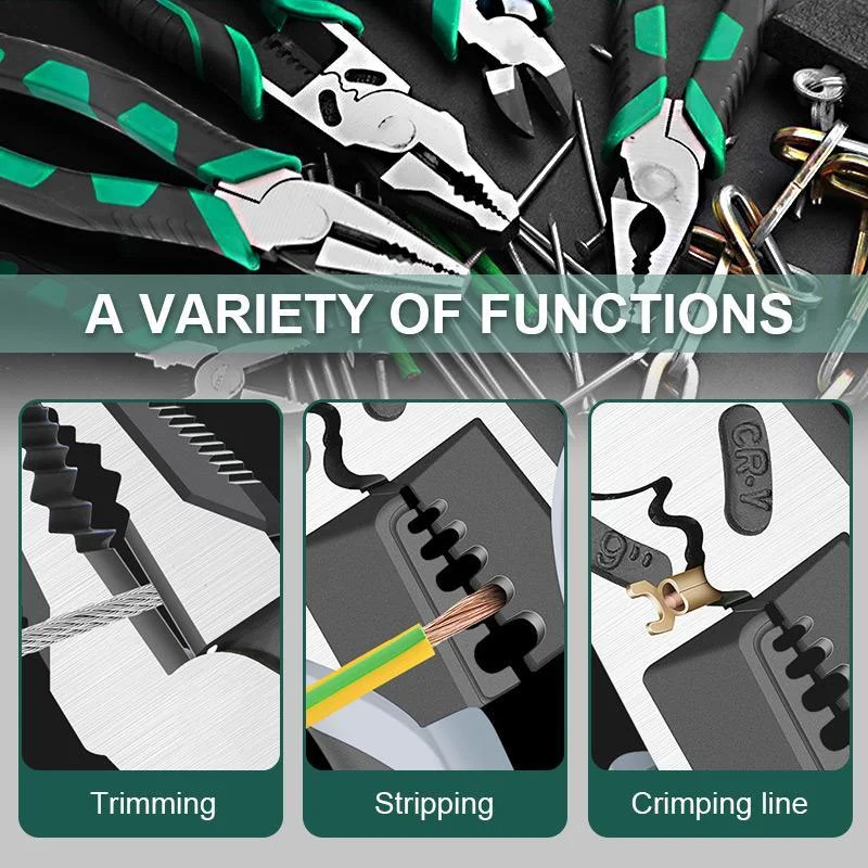 Wire Cutter Super Alloy Wire Stripper Demolisher Pliers Universal Needle Nose Electrician Metalworking Professional Tool