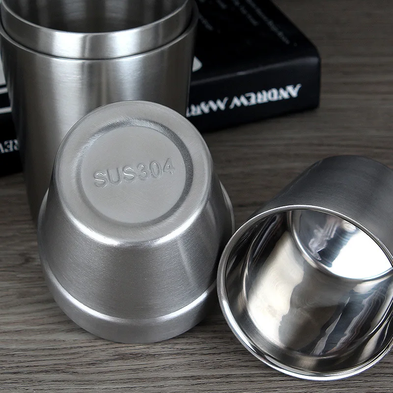 Thickened Stainless Steel Cup Beer Cup Ins Juice Cup Restaurant Cup Casual Cup Coffee And Cold Drink Cup The Cup