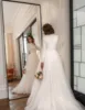 Formal Muslim Wedding Dresses Woman's A Line High Neck Sexy Appliques Long Sleeve Bride Gowns Party Vestidos De Novia Customized 3