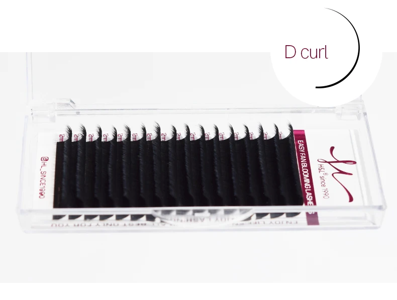 H&L SINCE 1990 Easy Fan Lashes Volumenverlängerungen 7–20 mm, schnell blühende, blühende, vorgebundene Wimpern, natürliche Zilien-Seidenwimpern – Detail 16