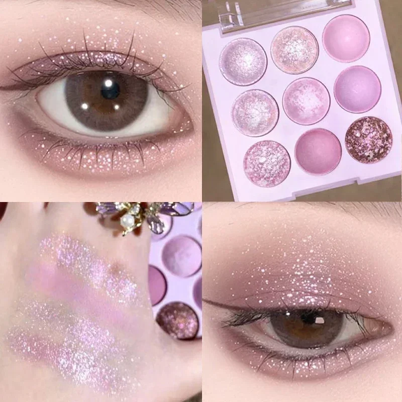 

Heallor 9colors матовое стекло с перламутровым эффектом тени для век Палитра водостойкие простые в окрашивании стойкие Природные Цвета Тени для век макияж глаз Co