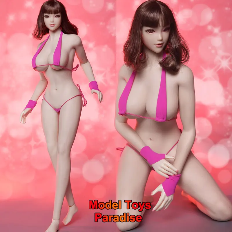 

JOQ-10E 1/6 Women Soldier Super Soft Joint Mobility Large Chest Body Fit 12inch KT004Action Figure Head Carving