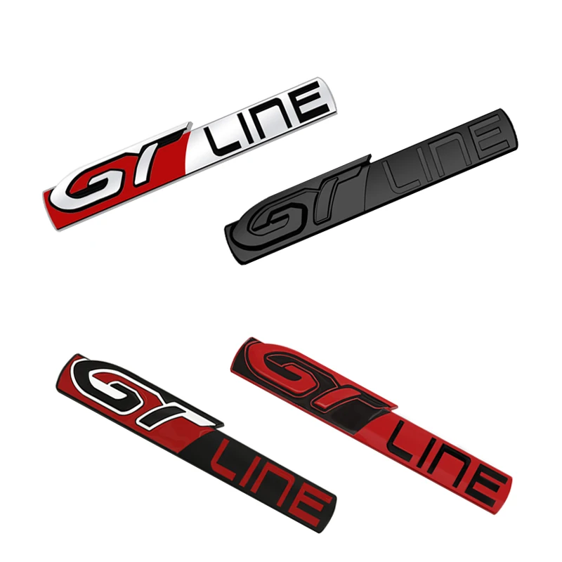 Emblema In Metallo Adesivo Per Auto Badge Decal Body Trunk Decor Per Peugeot Gt Line 106 107 206 208 301 307 508 3008 5008 Edizione Nera