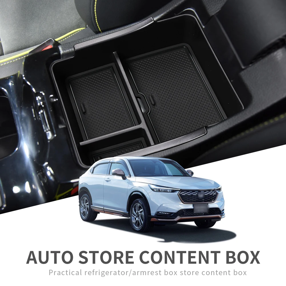 

Для Honda Vezel HR-V 2022 HEV, Автомобильный Центр аксессуаров, контейнер для хранения, подлокотник, подлокотник, держатель перчаток, автомобильный контейнер