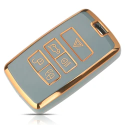 Jingyuqin Premium Soft TPU Car Key Cover (5B Grey)