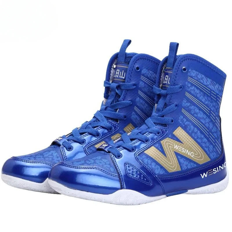

Best Selling Wrestling Shoes for Men Women Red Blue Boxing Shoe Couples Breathable Fighting Boots Big Boy Sport Shoe