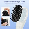 Electric High Frequency Vibration Hair Brush Massager With Two Comb Teeth Red Blue Light Electric Massage Comb Scalp Massager 5