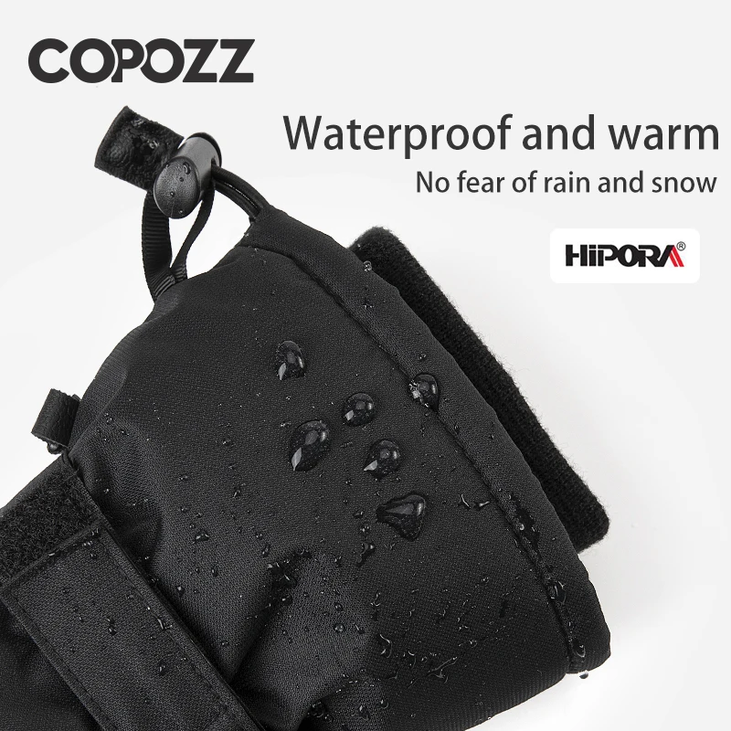 COPOZZ New Winter Men Women Ski Gloves Windproof Warm Waterproof Touch-Screen Non-slip Snowboard Snowmobile Thicken Skiing Glove 3