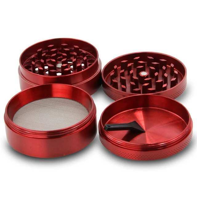 Four layer Iridescent Zinc Alloy Herb Grinder Manual Tobacco - Temu