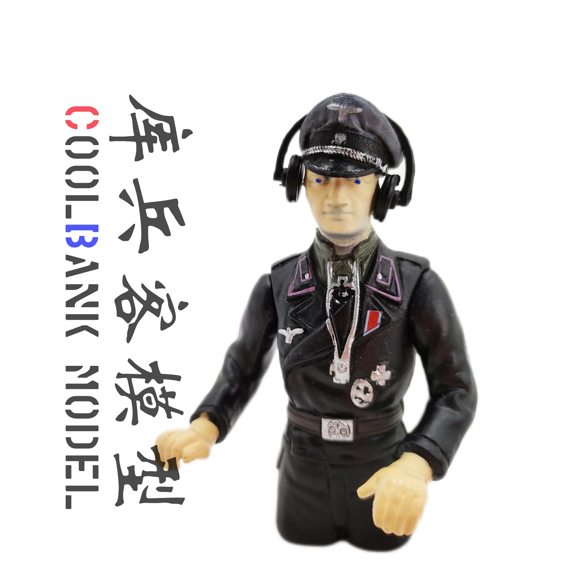 COOLBANK 1/16 RC Tank Model Simulation figure soldier HLC-0002 Black Hat Officers Armoured Crew Henglong Tank Accessories kits 2