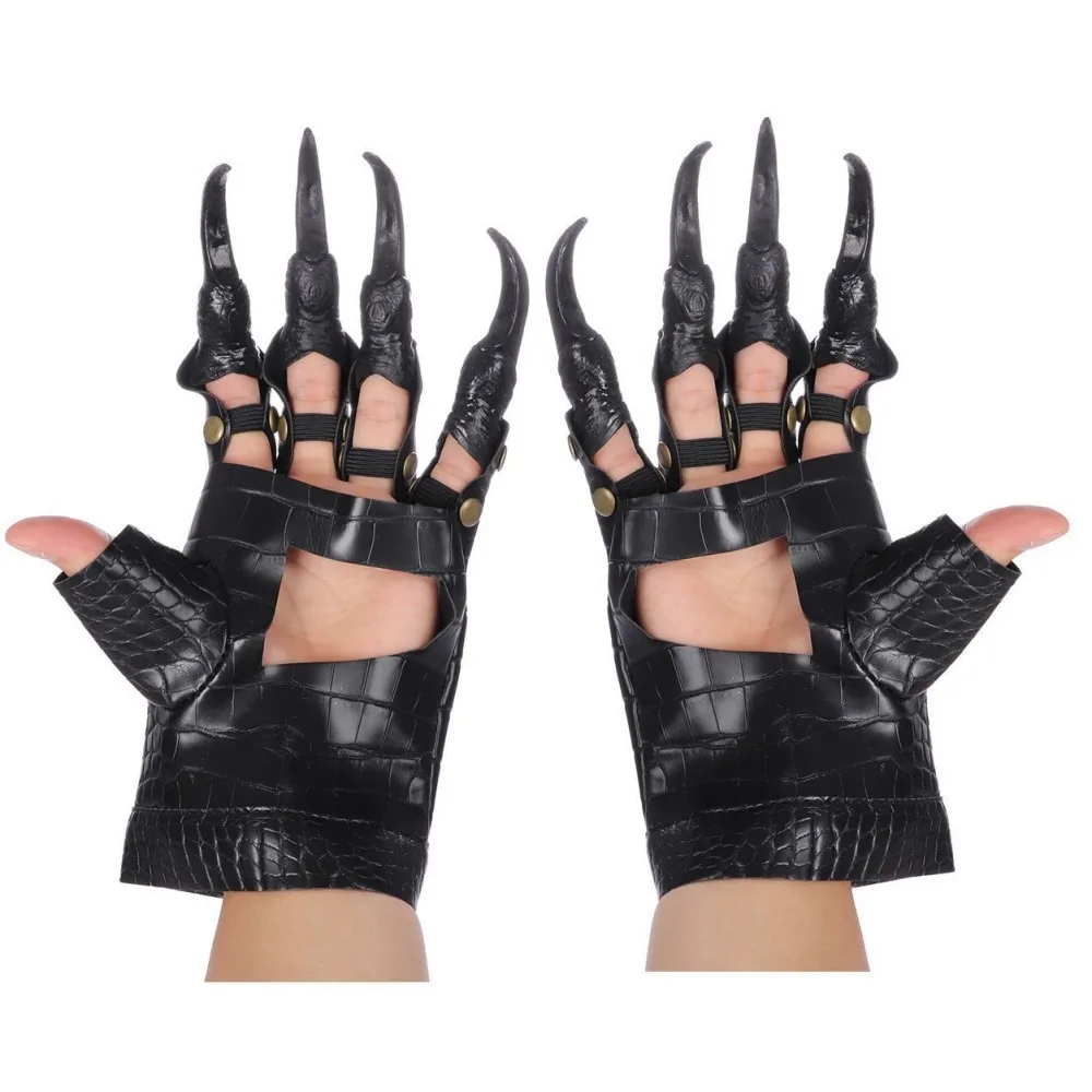 

Creative Halloween Unisex Dragon Claw Leather Gloves Terror Ferocity Demon Cosplay Camouflage Accessory Props Party Glove Gift