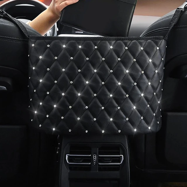 Auto Handtasche Halter, Leder Sitz Zurück Veranstalter Mesh Große