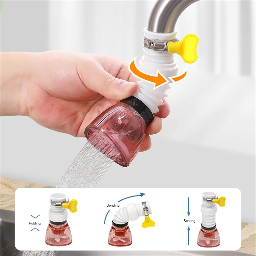 Description Picture 6 of itemRetractable Faucet Extender Filter Adapter Anti-Splash Filter Transparent Faucet Filter Nozzle with Water Purification L9BE