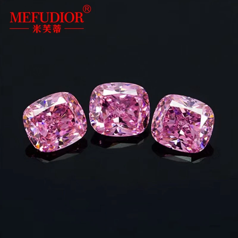 

Loose Moissanite Diamond Gemstones High Quality VVS1 Pink Cushion Cut With GRA Certified Stones