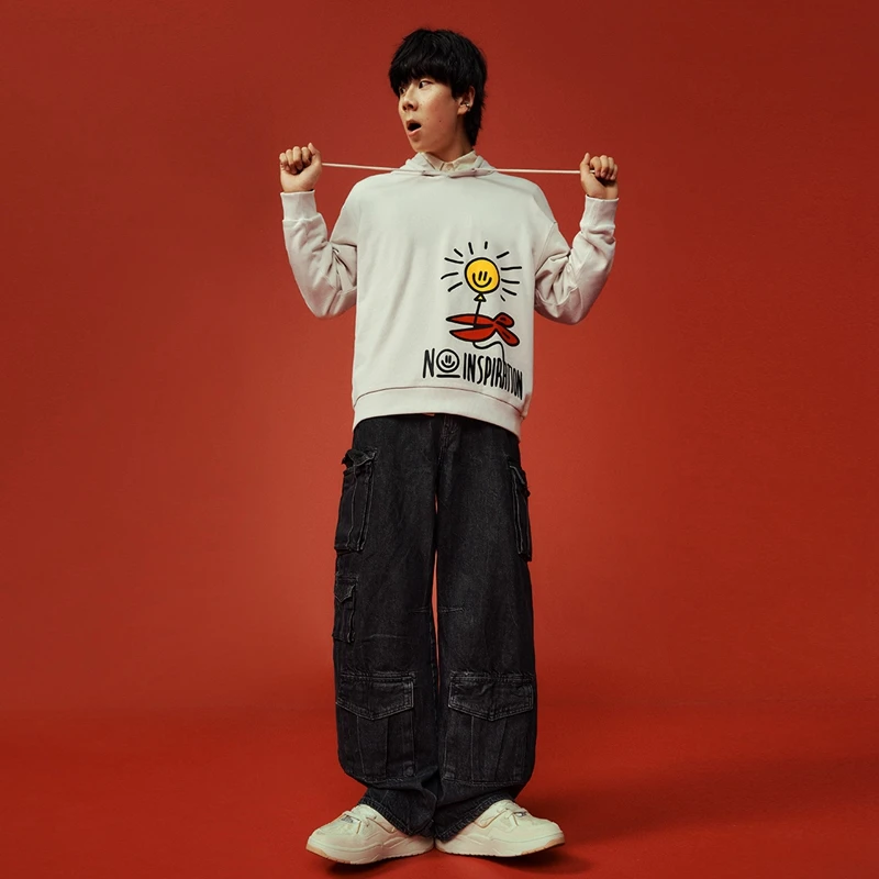 Xtep Pullover Sweatshirts Women Men Comfortable Soft Causal Fashion Printed Hoodies Long Sleeve Couple's Tops 877327930126