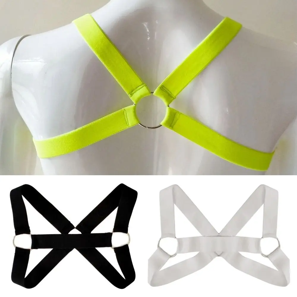 

Elastic Shoulder Mens Chest Belt Sexy Muscle Protector Chest Strap Bondage Clubwear Costume Punk Belt Chest Harness Belt Men