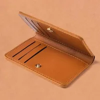 PU leather men's small wallet shorts minimalist women's wallet fashionable ultra-thin credit card bag coin wallet 3