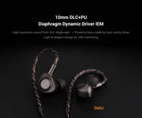 KEFINE Delci 10mm DLC+PU Diaphragm Dynamic Driver Hifi Wired IEM Earphones with CNC Metal & Detachable 0.78mm 2pin 3.5mm Cable 2