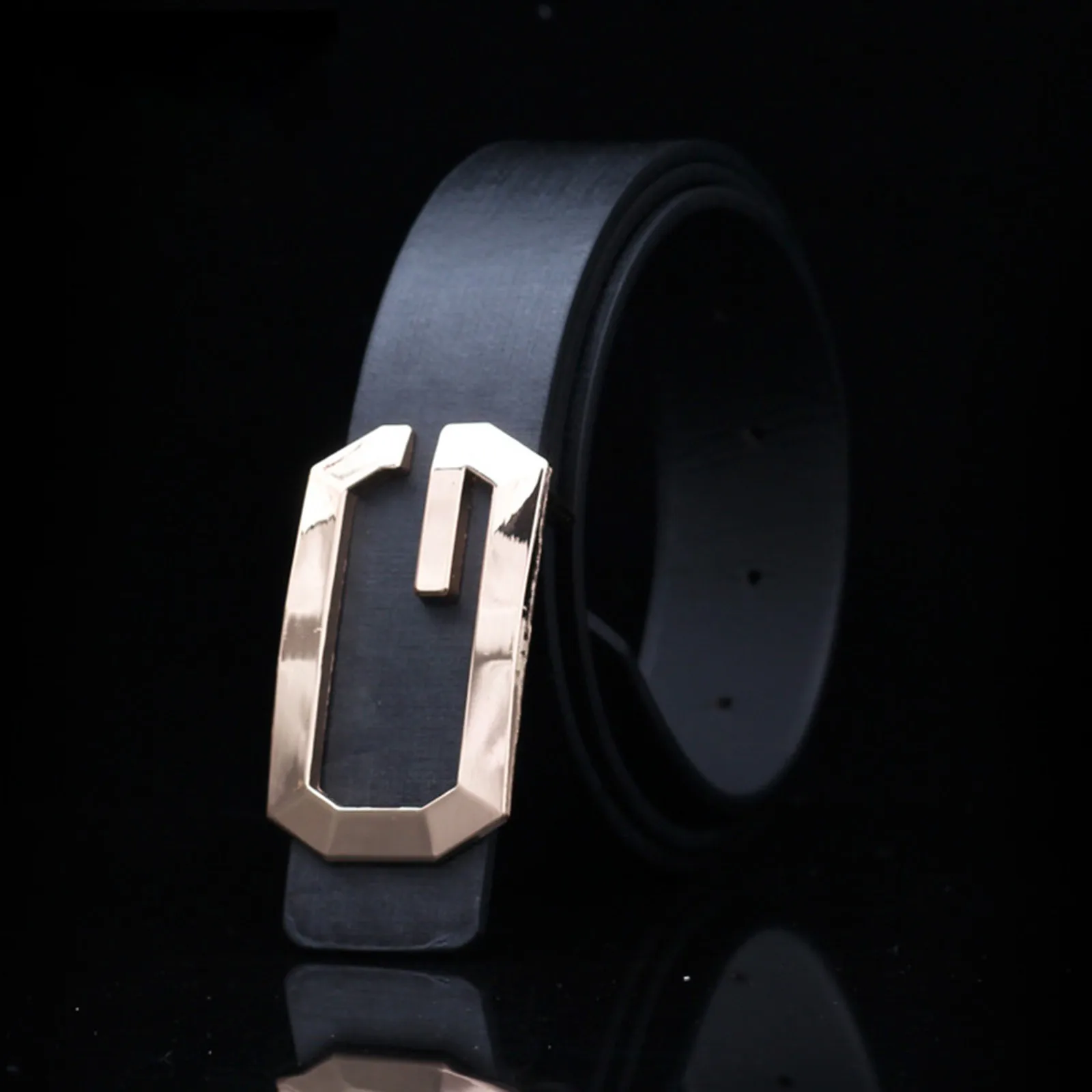 Black G-Buckle Belt