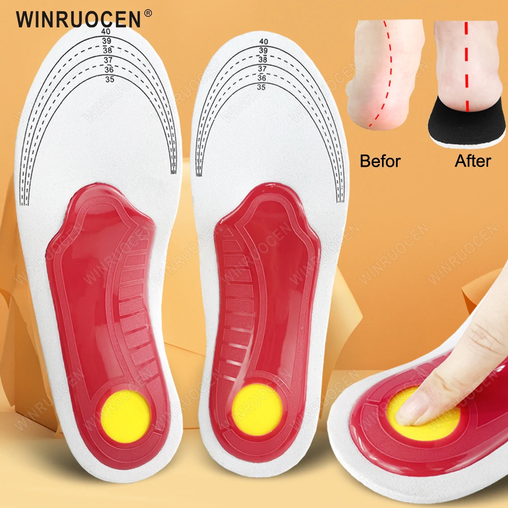 

Orthotic Flat Feet Relieve Pain Arch Support Running Damping Cushion Padding O/X Leg Corrected Insert Women / Men Insoles