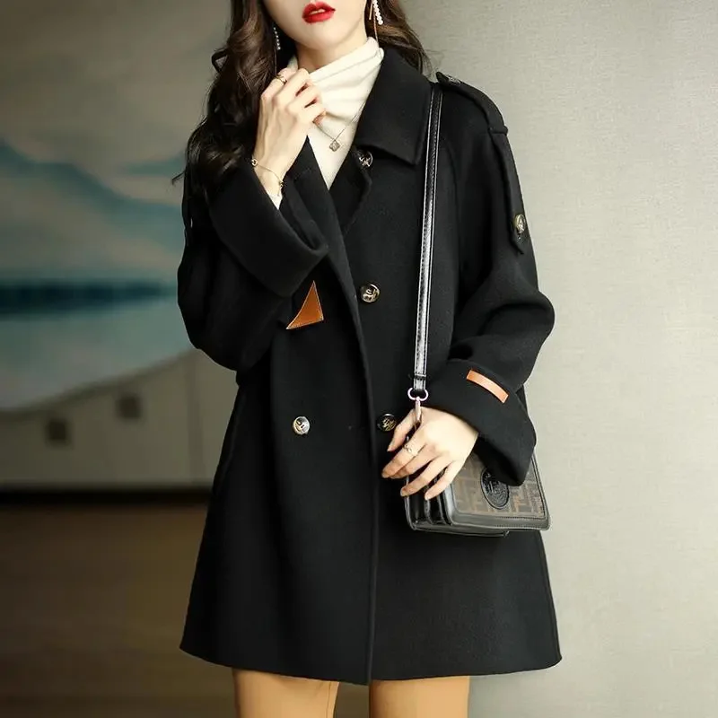 2023 Autumn Winter New Fashion All-Match Korean Version Loose And Thin Casual All-Match Small High-End Woolen Women's Coat Trend