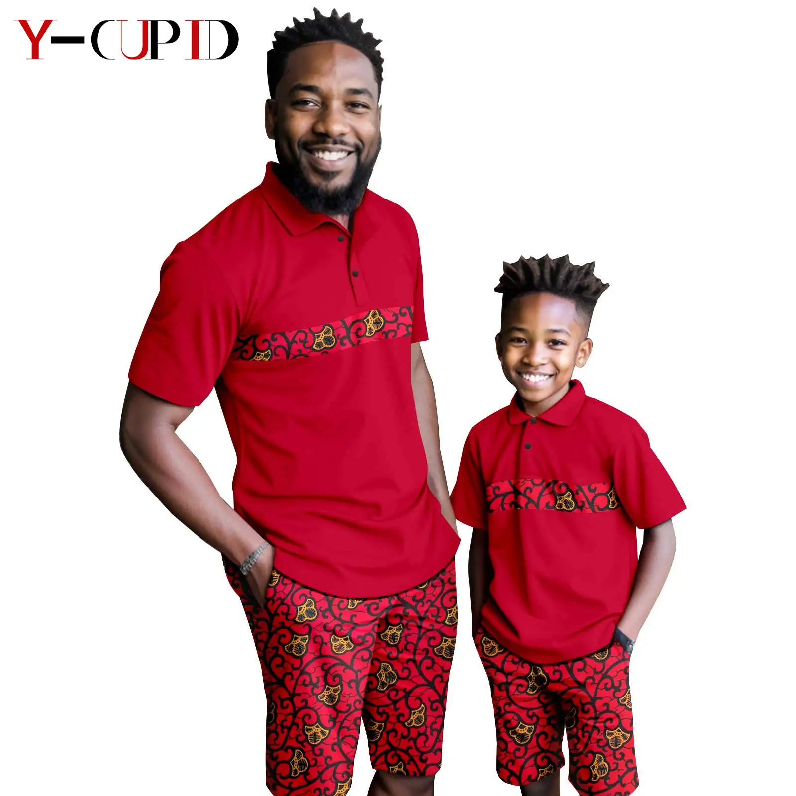 Ensemble T-shirt + Short Africain Dashiki Imprimé 3D Pour Homme - Survêtement D'été Décontracté - En Polyester/coton - Style Streetwear