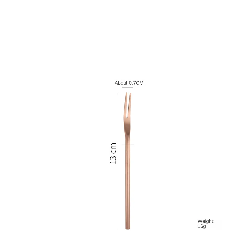 Description Picture 4 of item304 Stainless Steel Fruit Forks 13/16/22cm Long Handle Portable Cocktail Salad Fruit Toothpick Food Fruit Fork Picks For Cake