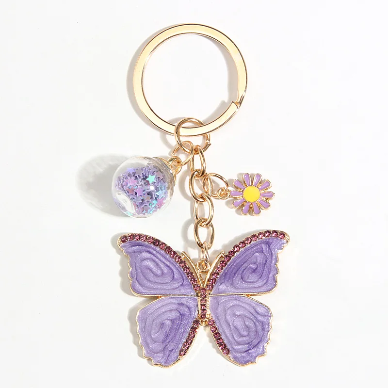Sac Banane à Paillettes Pour Enfants Et Femmes - Imperméable - Avec Porte-clés Papillon Violet - Taille Ajustable - Idéal Fêtes Et Voyages