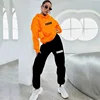 New spring and winter leisure sportswear set PUAIA printed men's and women's high-quality hoodie printed set 6