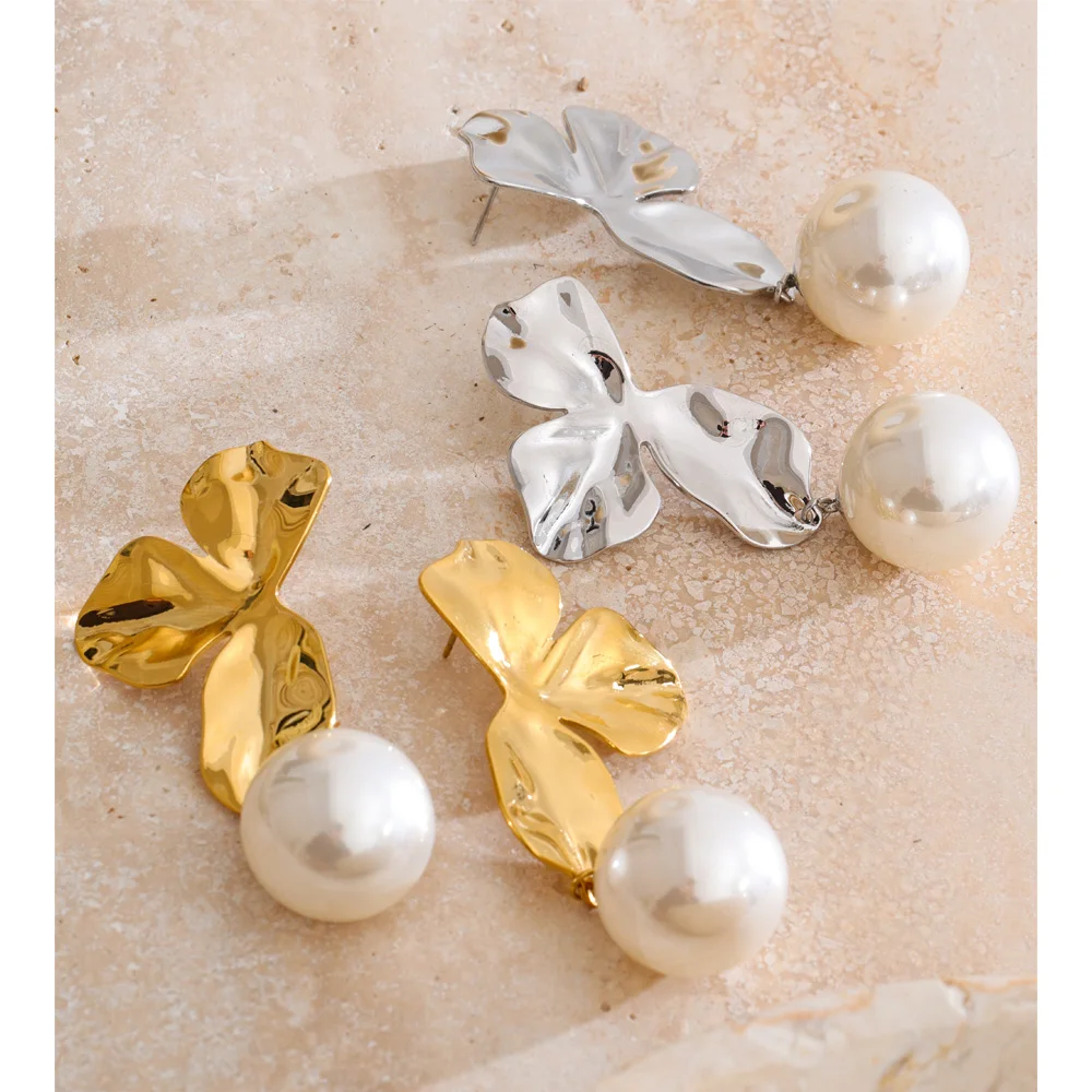 Yhpup Earrings Pearls Stainless Steel Popularity