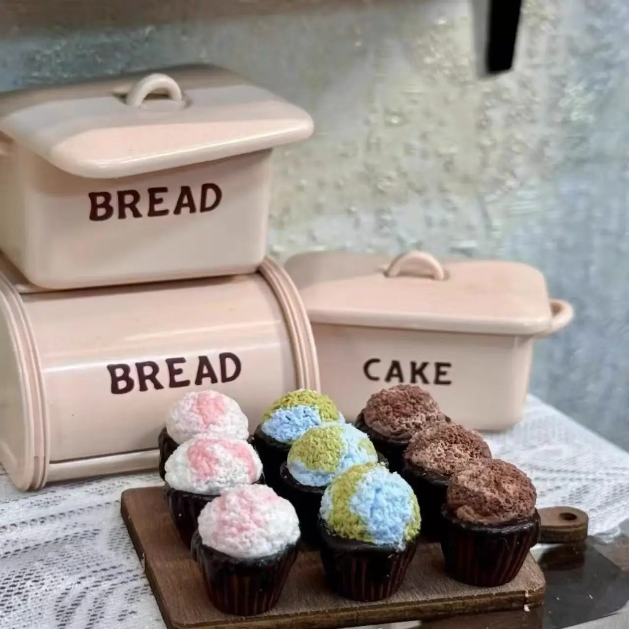 Miniature Croissant Clay Model Kitchen Baking Props Furniture Accessories Mini Pudding Drink Food Play Diy Dollhouse Dessert Toy