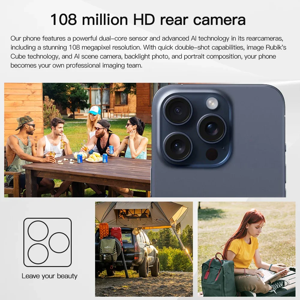 I16promax Ʈ ۷ι  ޴, 7.3 ġ HD Ǯ ũ, 50MP, 108MP, HD ī޶, 4G, 5G, 16TB, 1TB ޸, 8000mAh ͸