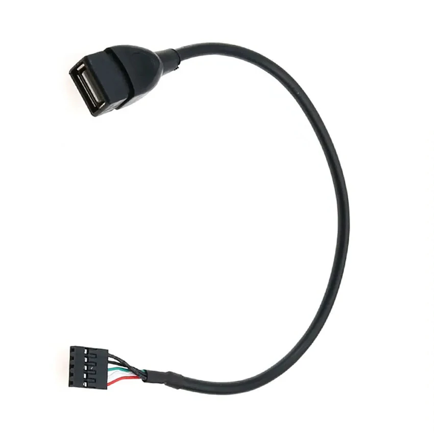 ChengHaoRan 1pcs 30cm USB 2.0 A Female to Dupont 2.54mm 5 Pin Female Jack Header Motherboard Adapter Cable Cord