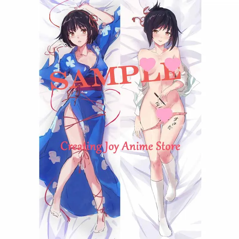 

Dakimakura Anime Miyamizu Mitsuha Pillow Cover Double-sided Print Life-size Christmas Decoration Japanese