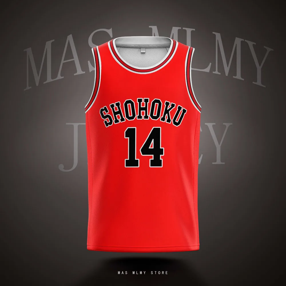 Anime Cosplay Costume Shohoku School Basketball Team 1-15 Printed Sakuragi Hanamichi Youth Adult Basketball Jersey