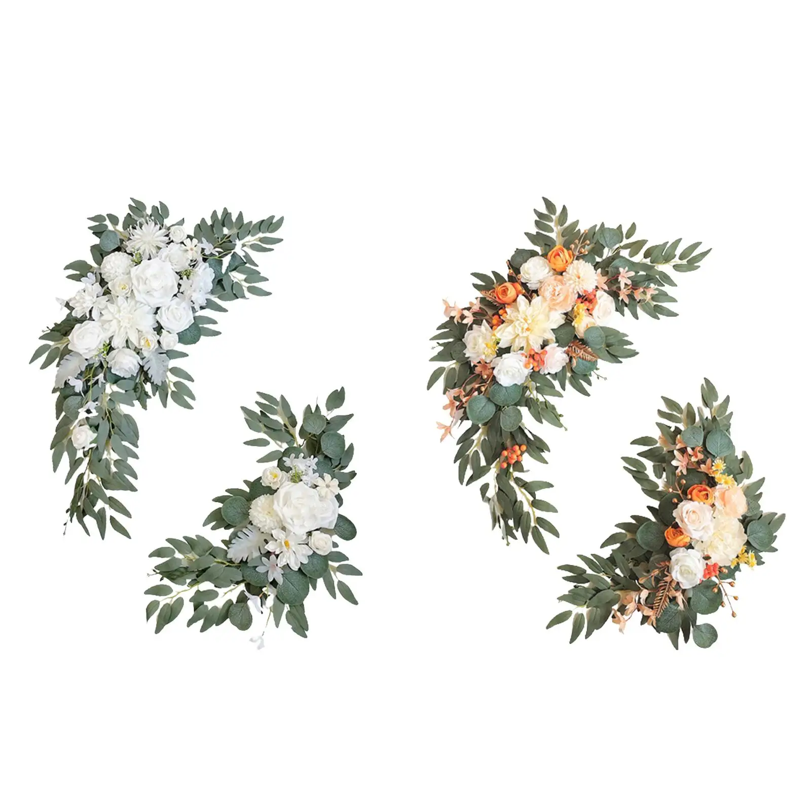 

Artificial Wedding Arch Flowers Rose Flower Swag Handmade Multifunctional Elegant Realistic Garlands Decorations Floral Wreath