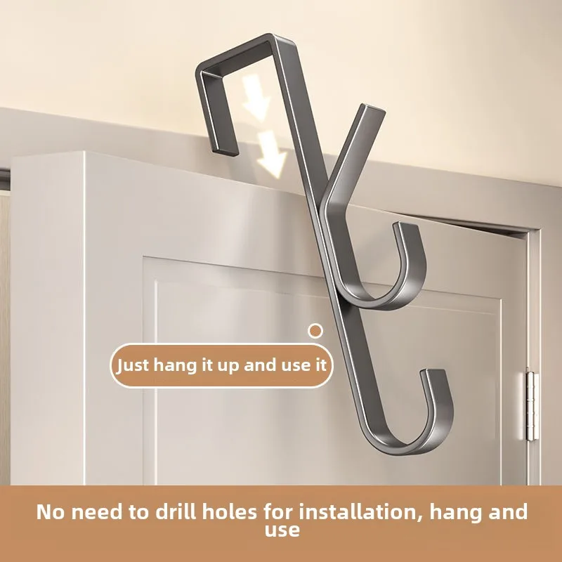 Easy Installation Door Hook Strong Metal Coat Rack Suitable for Clothes Hats and Bags Space Saving Design Bedroom