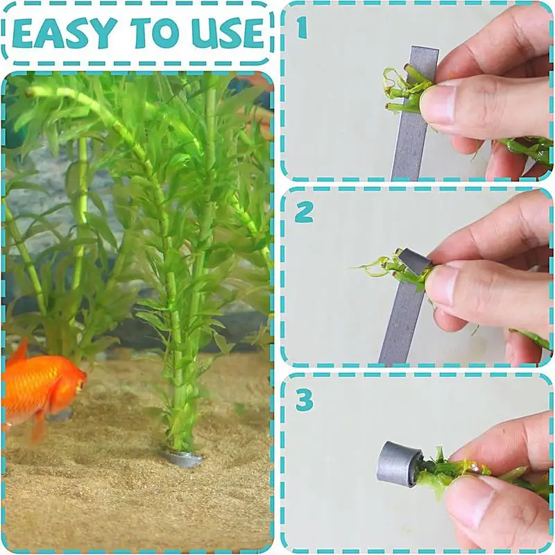 Aquarium Plant Weights Foldable Metal Water Plant Weights Anchors Supplies Part Wear-Resistant For Fishing Aquarium Holder