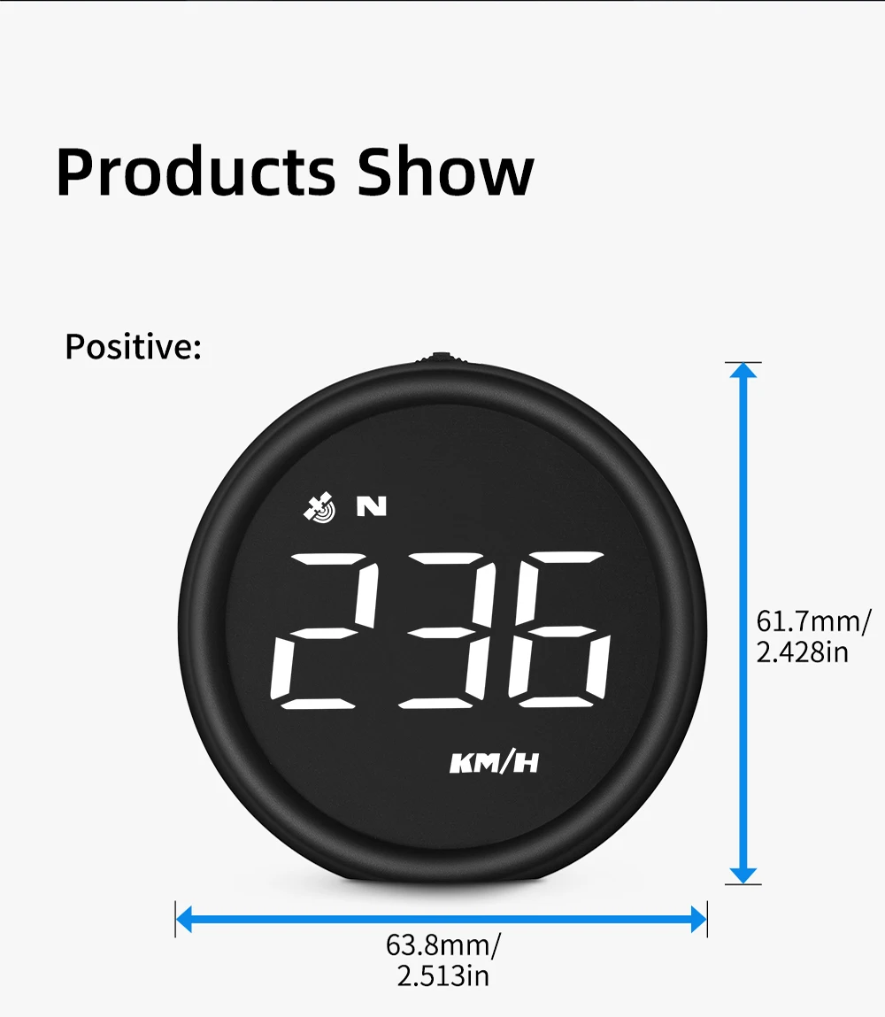 G1 GPS Car HUD On-board Computer Head Up Display Digital Speedometer Gauge Compa