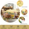 1 Easter Round Tablecloth, 5 Sizes Available, Spring Cute Rabbit Easter Egg Grass Map Pattern Printed Tablecloth, Edge Embossing Process, Spring Garden Tablecloth Decoration, Tablecloth for Daily Home Kitchen, Terrace, Easter Decoration, Spring Decoration 6