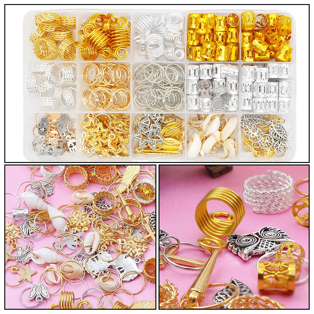 

Dreadlocks Hair Accessories DIY Tube Rings Supply Jewelry Braid Accessory Buckles Cuffs